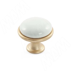 Ручка-кнопка D28мм золото матовое/керамика (KH. 30. GA)