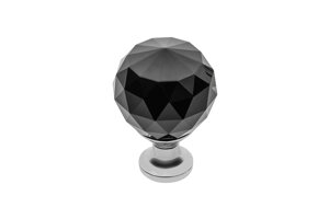 Ручка-кнопка GZ-CRPA30-A1 хром, черный кристалл