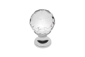 Ручка-кнопка с кристаллом GZ-CRPA20-01 хром