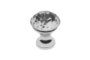 Ручка-кнопка с кристаллом GZ-CRPB20-01 хром