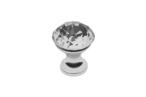 Ручка-кнопка с кристаллом GZ-CRPB25-01 хром