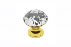 Ручка-кнопка с кристаллом GZ-CRPB30-03 золото