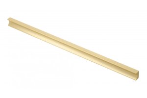 Ручка мебельная алюминиевая GROOVE 320мм/360мм, светлое брашированное золото