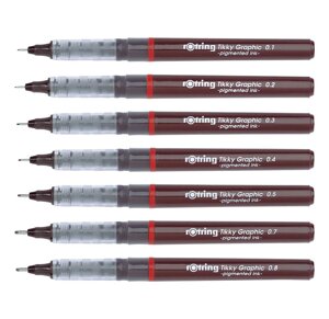 Ручка Rotring TIKKY Grafic для черчения, разная толщина линии
