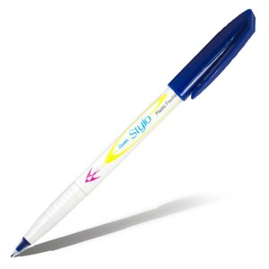 Ручка с пластиковым пером Pentel "Stylo" 0,4 мм, синие чернила на водной основе