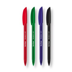 Ручка шариковая Berlingo "Triangle 100T" 0,7 мм, трехгран., игольчатый стержень, красная