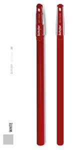 Ручка шариковая Schiller, Slim Glide, красная 0,7 мм