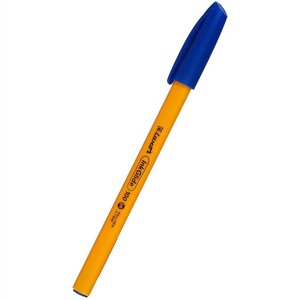 Ручка шариковая синяя InkGlide 100 Icy, 0.7 мм, оранжевый корпус, Luxor