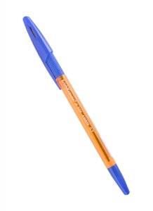 Ручка шариковая синяя R-301 Amber Stick 0.7мм, к/к, Erich Krause