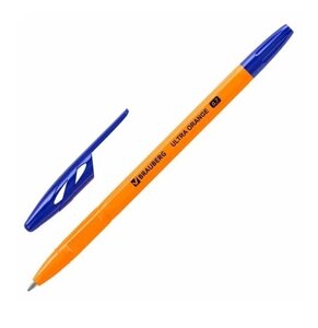Ручка шариковая синяя ULTRA orange 0,7мм, brauberg