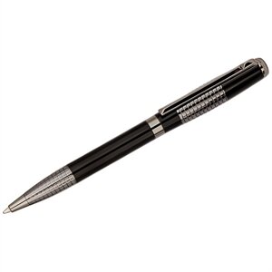 Ручка шариковая Vivo синяя, 1,0мм, корпус черный/серебро, повор. мех., подар. уп.
