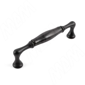 Ручка-скоба 128мм черный матовый/керамика черная глянец (WMN. M64.07.00. N4G)