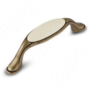 Ручка-скоба 96мм бронза состаренная/керамика молочная (WMN. 77.01.00.096. D1)