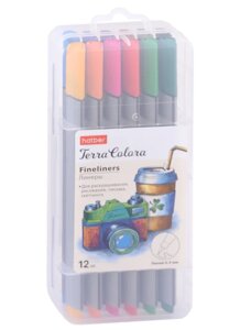 Ручки линеры Terra Colora. Travel Hatber, 12 цветов
