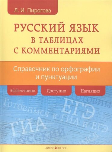 Русский язык в таблицах с комментариями (справочник по орфографии и пунктуации)