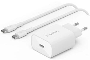 Сетевое зарядное устройство Belkin USB-C, 25 Вт, PD белый