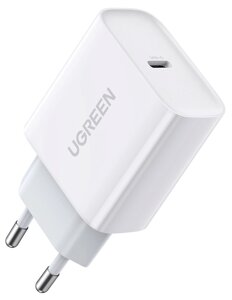 Сетевое зарядное устройство UGREEN CD137 USB-C, PD, 20 Вт белый