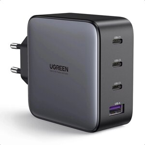 Сетевое зарядное устройство UGREEN CD226 USB-A+3xUSB-C, 100 Вт серый