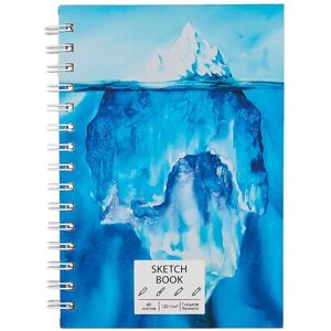 Скетчбук А5 60л SKETCHBOOK. Iceberg, 120г/м2, софт. тач, евроспираль