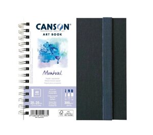 Скетчбук для акварели бумага Montval Canson "ART BOOK" 20*20 см 24 л 300 г