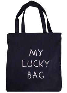 Сумка на молнии My lucky bag, черная, 37х38 см