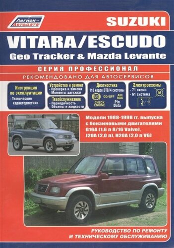 Suzuki Vitara / Escudo. Модели 1988-1998 гг. выпуска. Устройство, техническое обслуживание и ремонт (черно-белое издание)