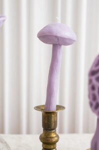 Свеча "Гриб Подберёзовик" лилового цвета