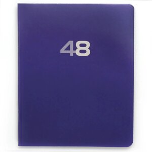 Тетрадь 48л кл. Классическая серия. Фиолетовый мел. картон, метал. пантон