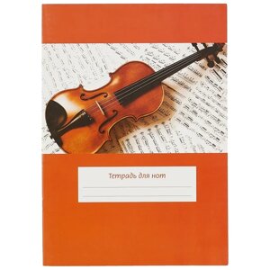 Тетрадь для нот «Скрипка на нотах», 12 листов А4