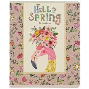 Тетрадь в клетку «Hello spring», 48 листов