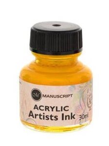 Тушь акриловая Manuscript "Acrylic Artists Ink" 30 мл, бриллиантовый