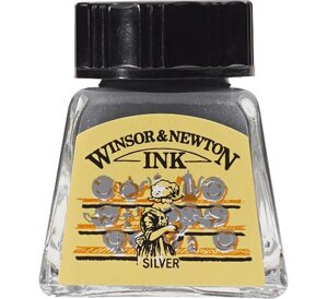 Тушь Winsor&Newton "Drawing Inks" 14 мл Серебро