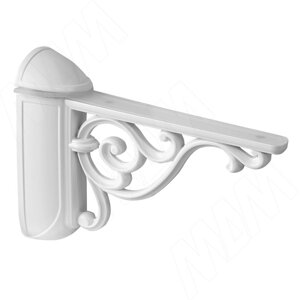 VENICE Менсолодержатель для деревянных и стеклянных полок 4 - 40 мм, L-125 мм, белый матовый (WRM. 805.125.00N3)