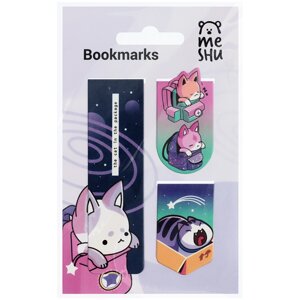 Закладки магнитные для книг MESHU "Catbox" 3 шт