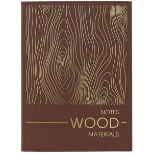 Записная книжка А6 80л тчк. MATERIALS. WOOD интегр. обл., ламинация soft touch, тиснение фольгой