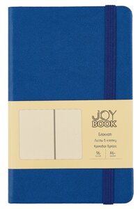Записная книжка А6- 96л кл. JOY BOOK. Синее озеро 7БЦ, иск. кожа, тонир. форзац, тонир. блок, скругл. углы, сшит. блок, ляссе, резинка, карман на задн. форзаце