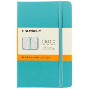 Записная книжка Moleskine Classic Pocket, линейка, голубая, 96 листов, А6