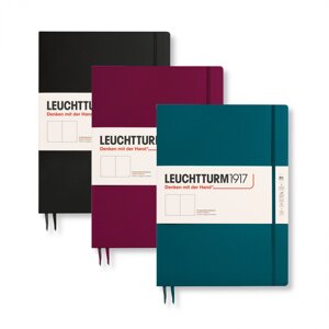 Записная книжка нелинованная Leuchtturm Master Slim А4+ 123 стр., твердая обложка