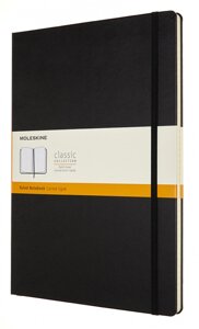 Записная книжка в линейку Moleskine "Classic" 21х30 см 192 стр, твердая обложка черная