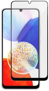 Защитное стекло VLP 2.5D для Galaxy A14 черная рамка