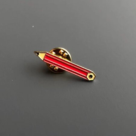 Значок эмалированный "Красный карандаш"