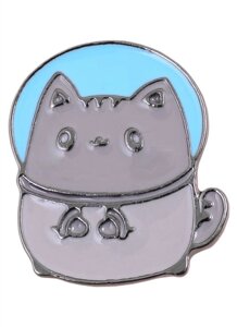 Значок Pin Joy Котик-космонавт (металл)