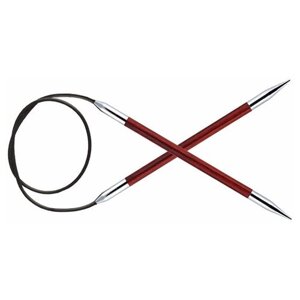 29117 Knit Pro Спицы круговые Royale 5мм 100см, ламинированная береза, вишневый