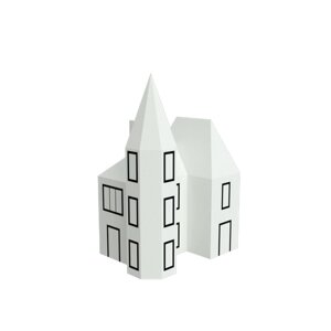 3D-конструктор, сборно-склеиваемая модель из бумаги, Дом модель № 0001