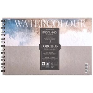 Альбом для акварели Fabriano Watercolour Studio 300г/м. кв 13,5x21см Торшон 12 листов спираль по короткой стороне