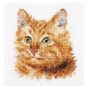 Алиса Набор для вышивания Животные в портретах. Рыжий кот 8 x 8 см (0-207)