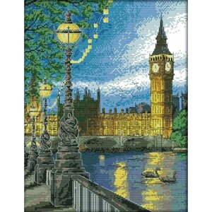 Алмазная мозаика на подрамнике 40х50 "Лондон, Биг-Бен"Картина стразами