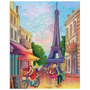 Алмазная мозаика на подрамнике с полным заполнением «Прекрасный Париж», 40х50см. В наборе 1шт.