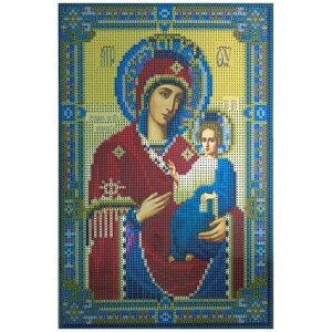 Алмазная мозаика / вышивка / живопись на холсте с подрамником 30х40 Жировицкая Икона Божией Матери