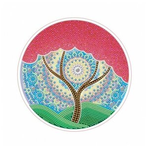 Алмазная мозайка круг "Цветущее дерево"